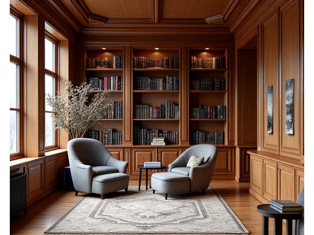 Bibliothèque en Chêne Massif